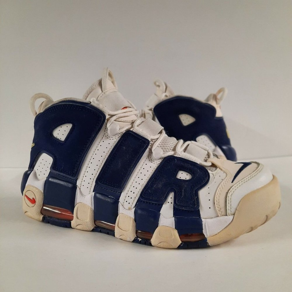 Nike Air More Uptempo Knicks Mens Size 8.5 Blue White Sneakers Shoes 2017 Pippen